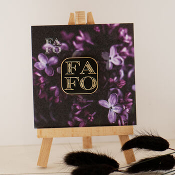 Fafo Square Enamel Pin Black Or White, 2 of 12