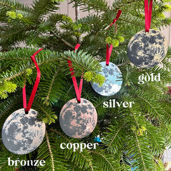Full Moon Personalised Christmas Tree Decoration, 3 of 8
