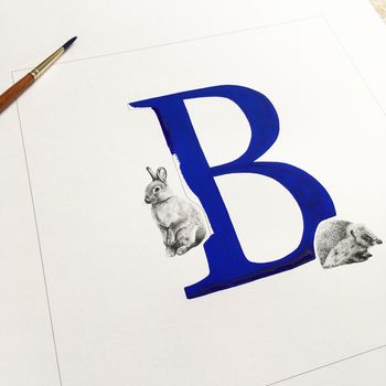 Painted Personalised Initial For Children, 6 of 12
