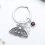 Lunar Moth Keyring Witchy, Moon Phase, thumbnail 1 of 8