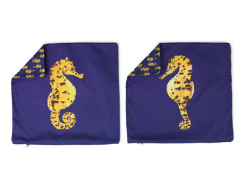 Pair Of Seahorse Cushion Covers, 3 of 3