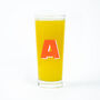 Personalised Red Initial Printed Pint Glass, thumbnail 2 of 7