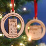 Personalised New Home Solid Wood Christmas Decoration, thumbnail 8 of 12
