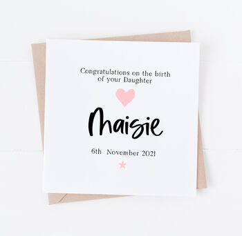 Personalised New Daughter Card, 2 of 3