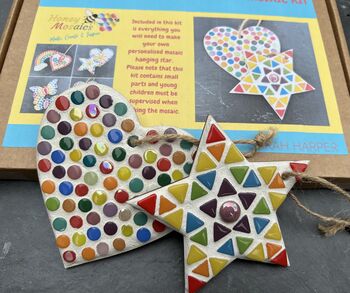 Children's Mosaic Craft Kit Including Two Mosaics, 3 of 7