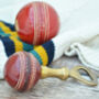 Vintage Replica Cricket Ball Bottle Opener, thumbnail 1 of 5