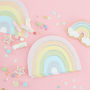 Pastel And Iridescent Foiled Rainbow Paper Party Napkin, thumbnail 1 of 3