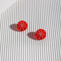 Circular Red Acrylic Studs, thumbnail 1 of 5
