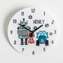Robot Themed Personalised Bedroom Clock, thumbnail 2 of 3