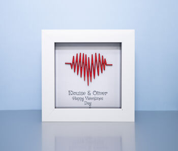 Personalised Valentine’s Day Gift – Heartbeat Love Small Frame, 2 of 5