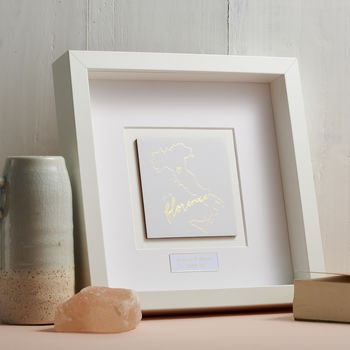 Personalised Gold Foil Line Map Picture, 3 of 5