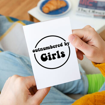 'Outnumbered By Girls' Dad Coaster, 5 of 8
