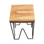 Industrial Teak Root Square 'W' Stool, thumbnail 4 of 7