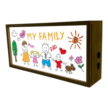 Kids Doodles Drawing Personalised Light Box Night Light, 4 of 6