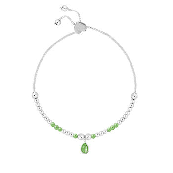 August Peridot Birthstone Charm Bracelet Gift, 2 of 5