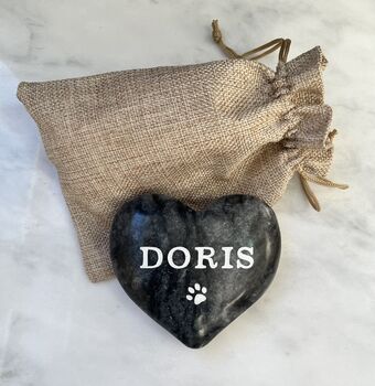 Personalised Pet Marble Heart, 2 of 2