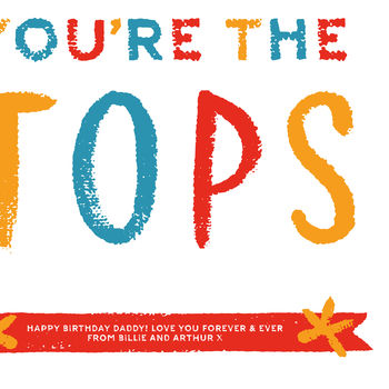 'Pops You're The Tops' Personalised Print, 7 of 7