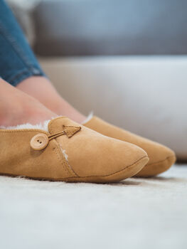 Women's Sheepskin Slippers 100% Real Hand Crafted, 3 of 6