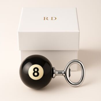 Pool Ball Bottle Opener In Personalised Gift Box, 7 of 12