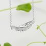 Personalised Sterling Silver Peas In A Pod Necklace, thumbnail 3 of 5