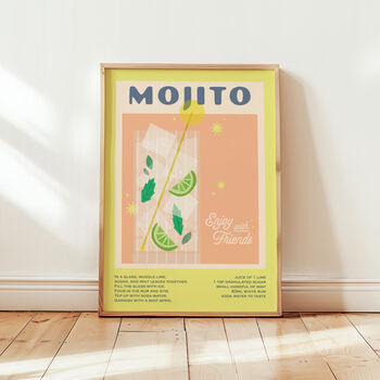 Retro Mojito Cocktail Print, 11 of 12