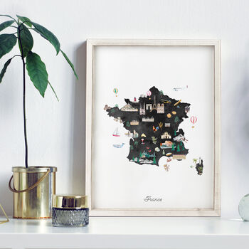 France Illustrated Map Art Print, 2 of 6