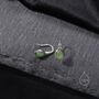 Genuine Green Jade Pear Cut Drop Hook Earrings, thumbnail 7 of 10