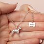 Personalised Bedlington Terrier Silver Necklace, thumbnail 1 of 10