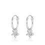 Forget Me Not Flower Charm Hoop Earrings, Sterling Silver Or Gold Plated, thumbnail 7 of 7
