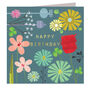 Gold Foiled Dusty Blue Birthday Card, thumbnail 2 of 5