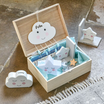 Personalised New Baby Keepsake Hamper Box, 2 of 5