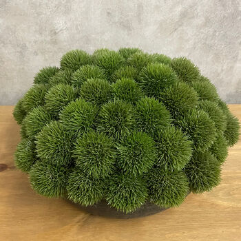 Dianthus In Charcoal Metal Bowl | Faux Foliage Arrangement, 2 of 3