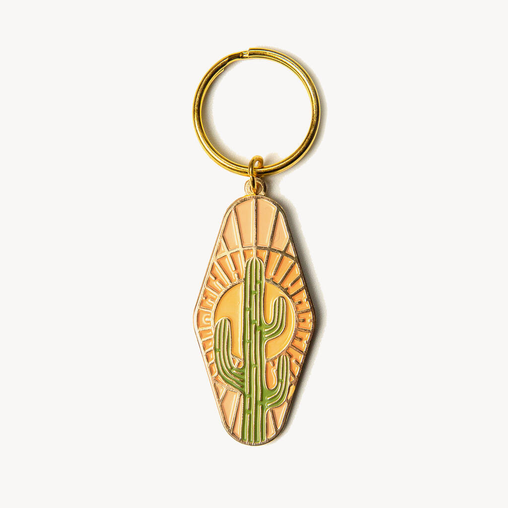 Cactus Enamel Keychain By Cai & Jo | notonthehighstreet.com