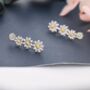 Gold Pistil Daisy Flower Crawler Earrings, thumbnail 5 of 10