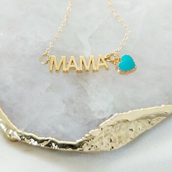 Mama Necklace With Heart Charm Mothers Day Gift, 8 of 8