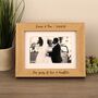 Personalised Solid Oak Mounted Photo Frame With Size Options, thumbnail 1 of 8