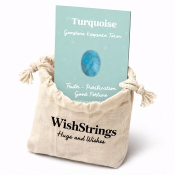 Turquoise Keepsake Token Good Fortune Gift, 2 of 3