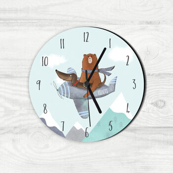 Woodland Bear And Dachshund Clock, 4 of 6