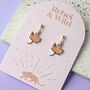 Autumn Leaf Dangly Stud Earrings, thumbnail 1 of 5