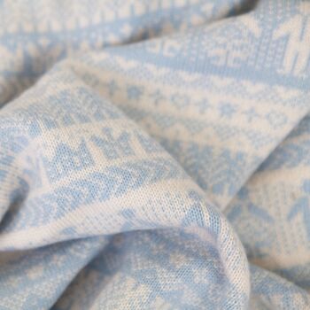 Cashmere Baby Blanket In Baby Blue, 5 of 6