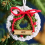 Personalised Wreath Christmas Decoration, thumbnail 1 of 8
