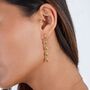 Designer Tear Drop Earrings In 18ct Gold Vermeil, thumbnail 1 of 3