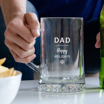 Personalised Christmas Pint Glass For Him, 5 of 6