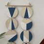 Blue And White Geometric Plywood Wall Hanging Art, thumbnail 7 of 8