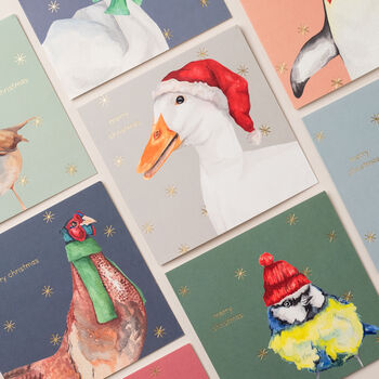Gold Foil Goose Christmas Card, 3 of 4