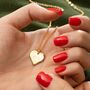 Engraved Gold Plated Medium Heart Charm, thumbnail 2 of 7
