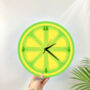 Lime Slice Circle Shaped Decorative Clock, thumbnail 1 of 7