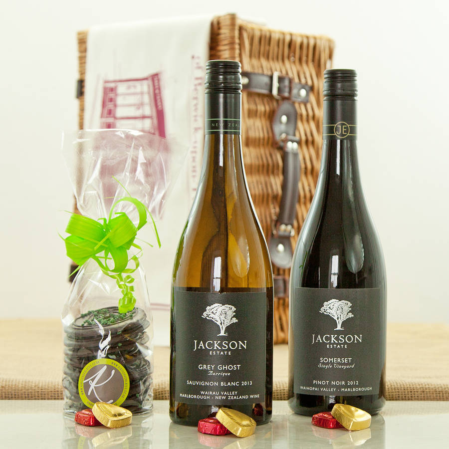 New Zealand Sauvignon And Pinot Fine Wine Hamper By Jones and Jones of