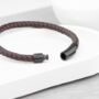 Personalised Men's Woven Brown Leather Bracelet, thumbnail 6 of 9