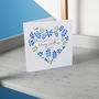Personalised Floral Heart New Born Baby Card, thumbnail 6 of 8